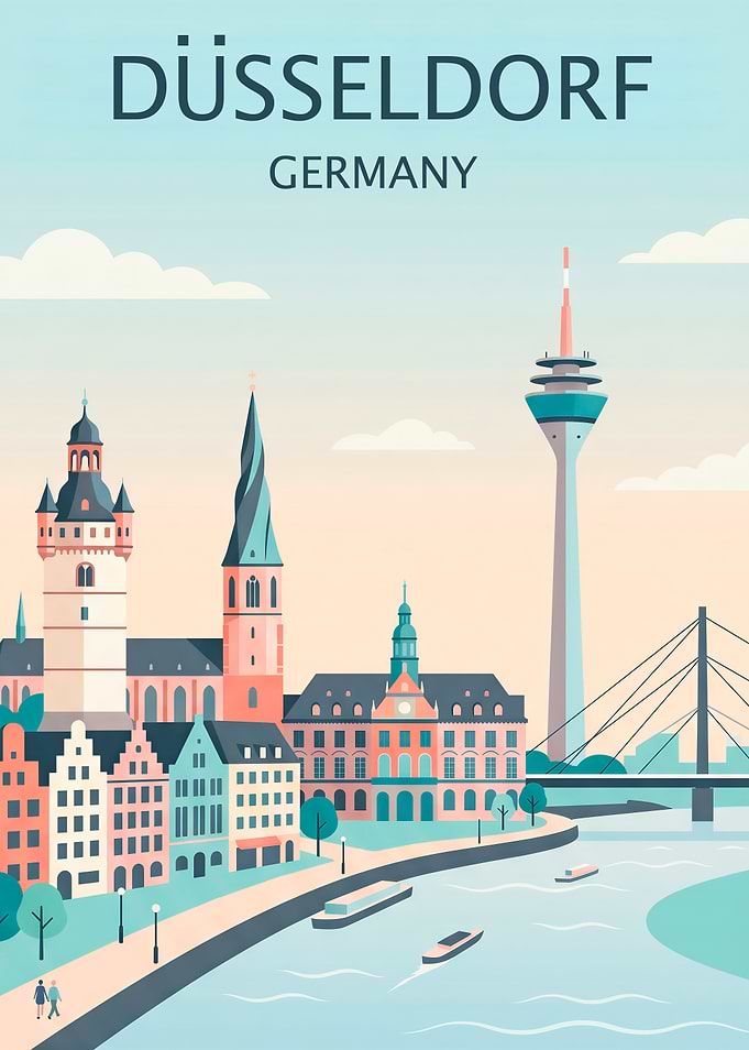 Dusseldorf Skyline Poster
