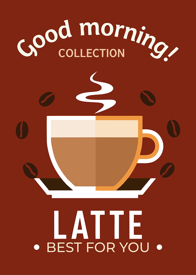 Latte Coffee Minimalist Vintage Kitchen Poster