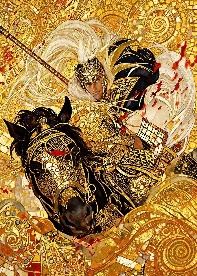 Golden Warrior on Horseback