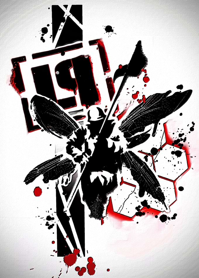 Dark Soldier with Wings and Symbol