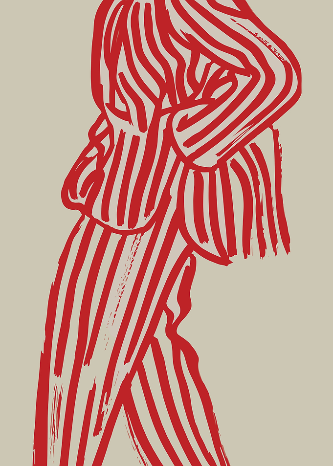 Striped Fashion Illustration