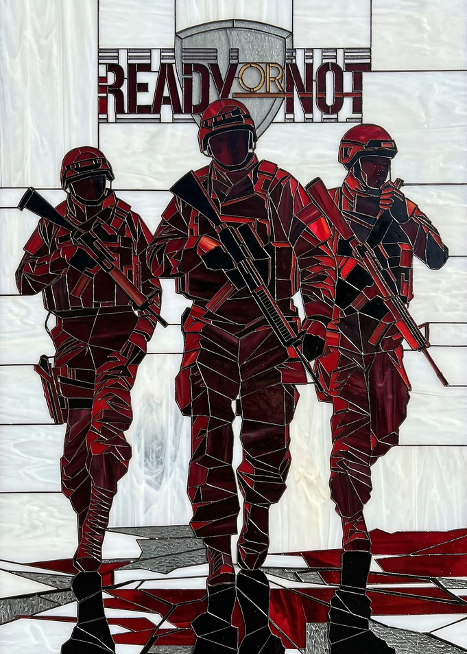 Ready or Not Stained Glass Art