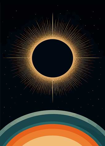 Solar Eclipse Over Planet
