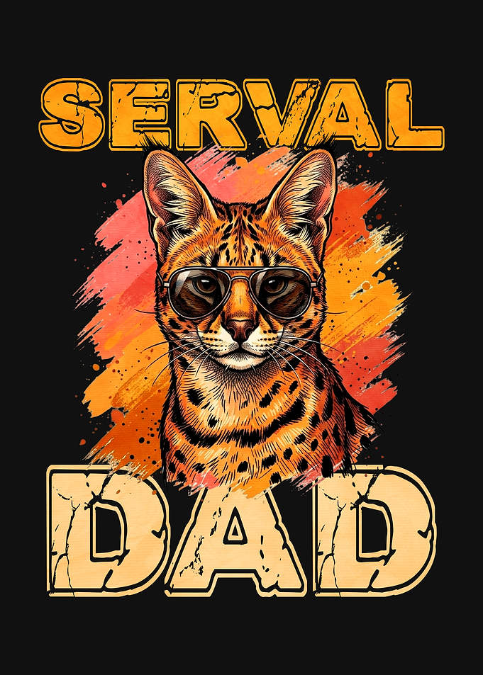 Serval Dad with Sunglasses
