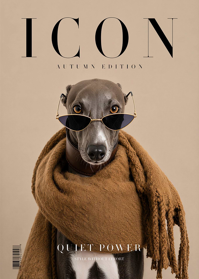 Stylish Dog on Magazine Cover