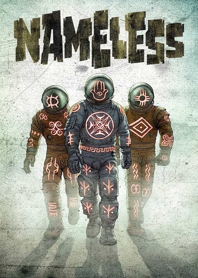 Nameless Astronauts with Mystical Symbols
