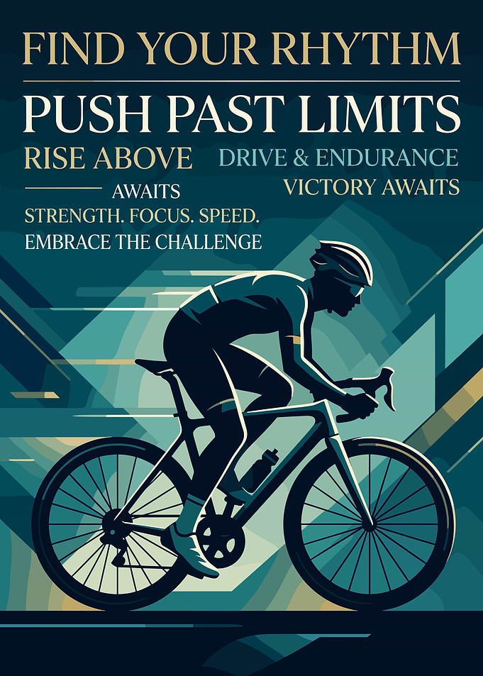 Cyclist Pushing Past Limits
