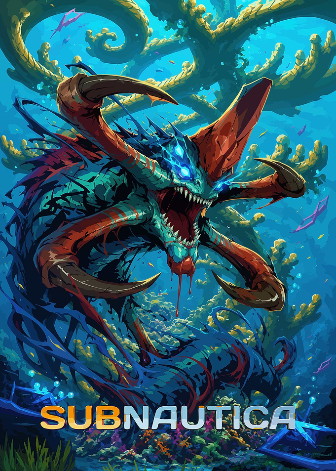 Subnautica Leviathan Underwater Art
