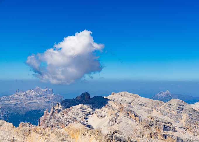 Majestic Mountain Peaks Under a Blue Sky - Tofana di mezzo - Italy