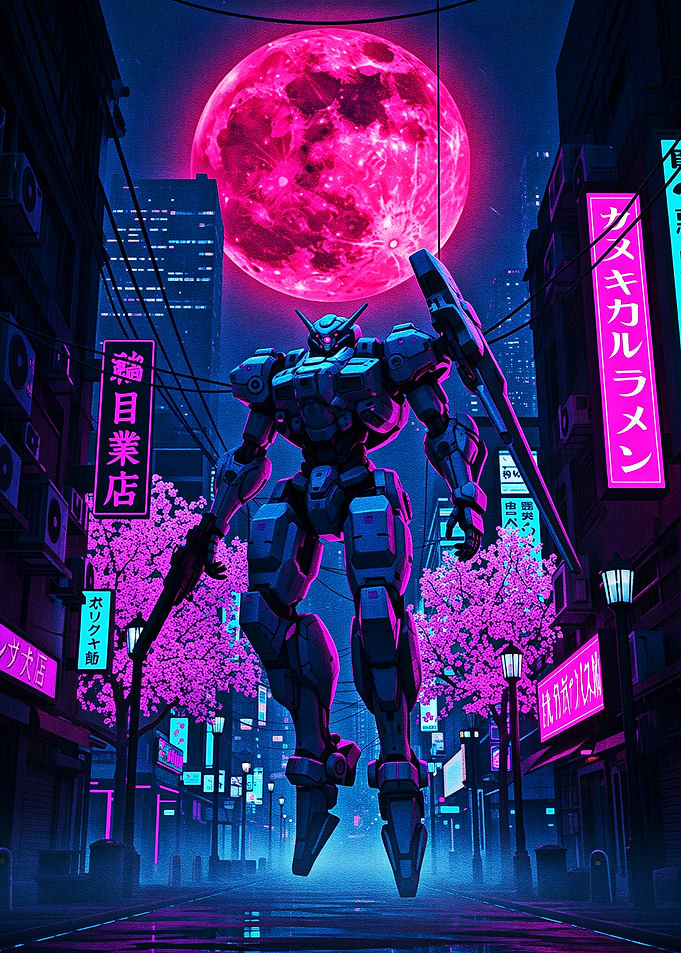 Mecha in Neon City