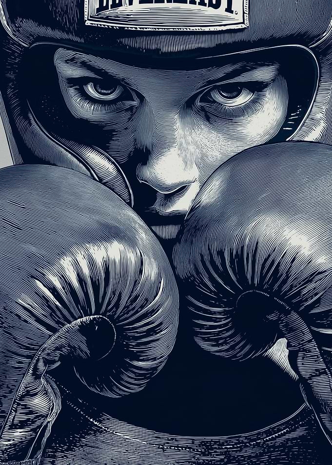 Boxer in Protective Gear