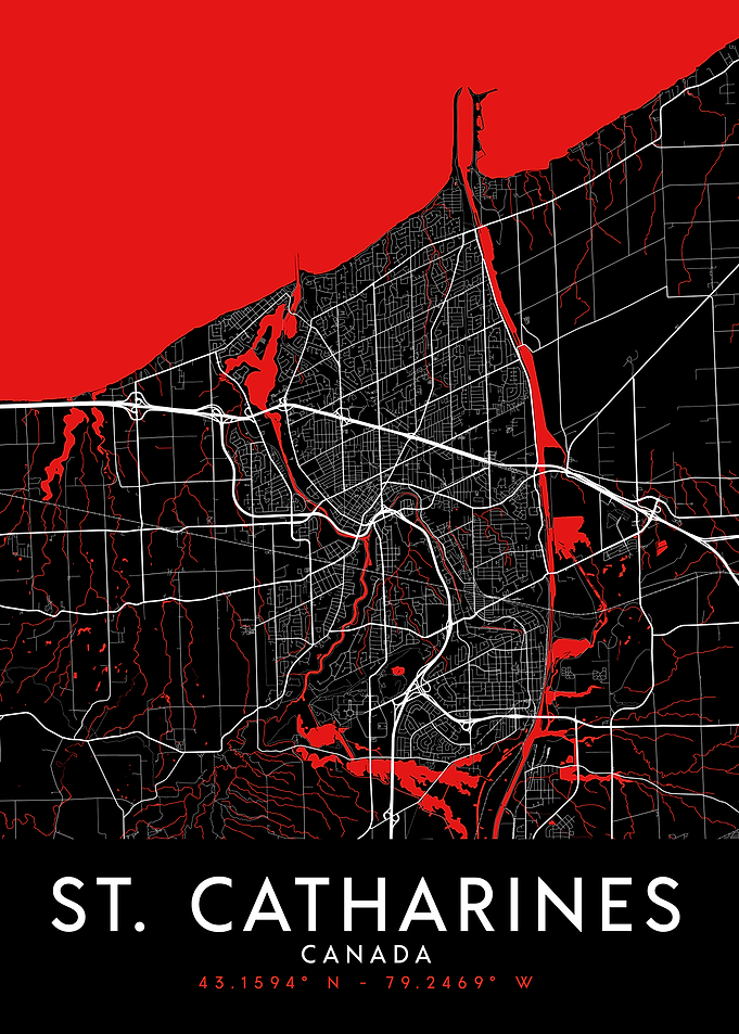 St. Catharines Dark Map