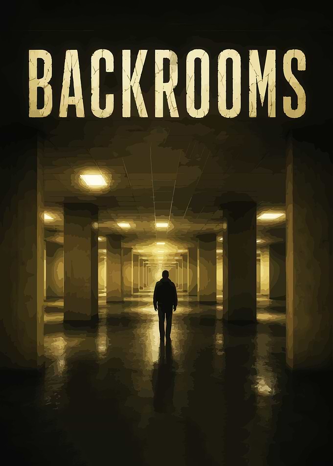 Backrooms Poster with Lone Figure