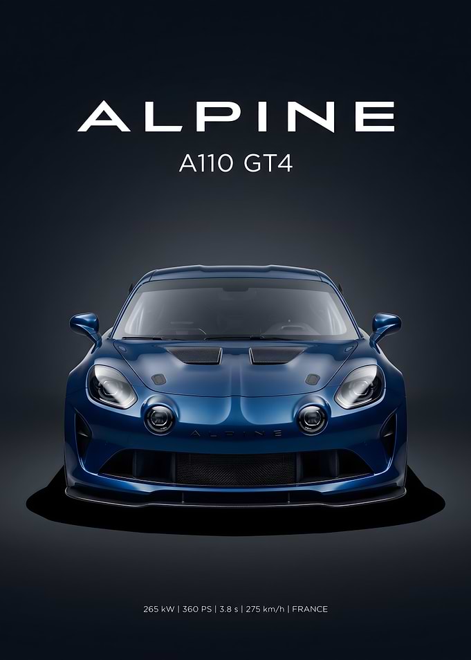 Alpine A110 GT4 Race Car
