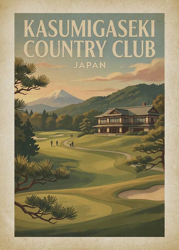 Kasukaseki Country Club Vintage Poster