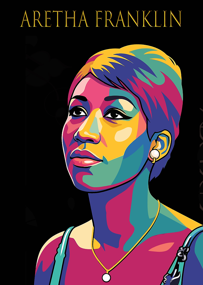 Aretha Franklin Pop Art Portrait