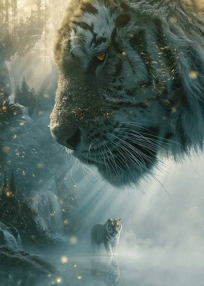 Majestic Tiger in Misty Forest