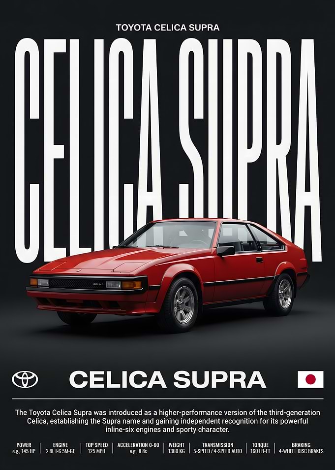 Toyota Celica Supra Poster
