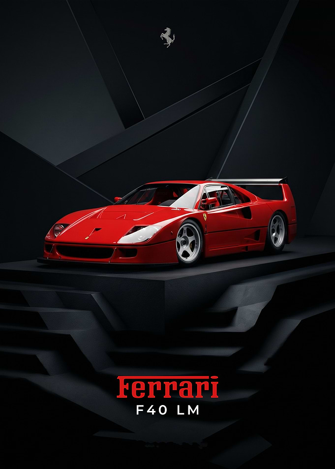 Ferrari F40 LM Poster