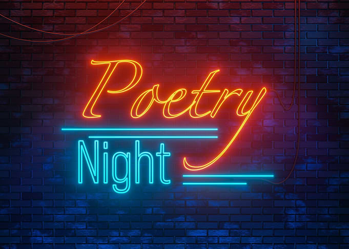 Poetry Night Neon Sign