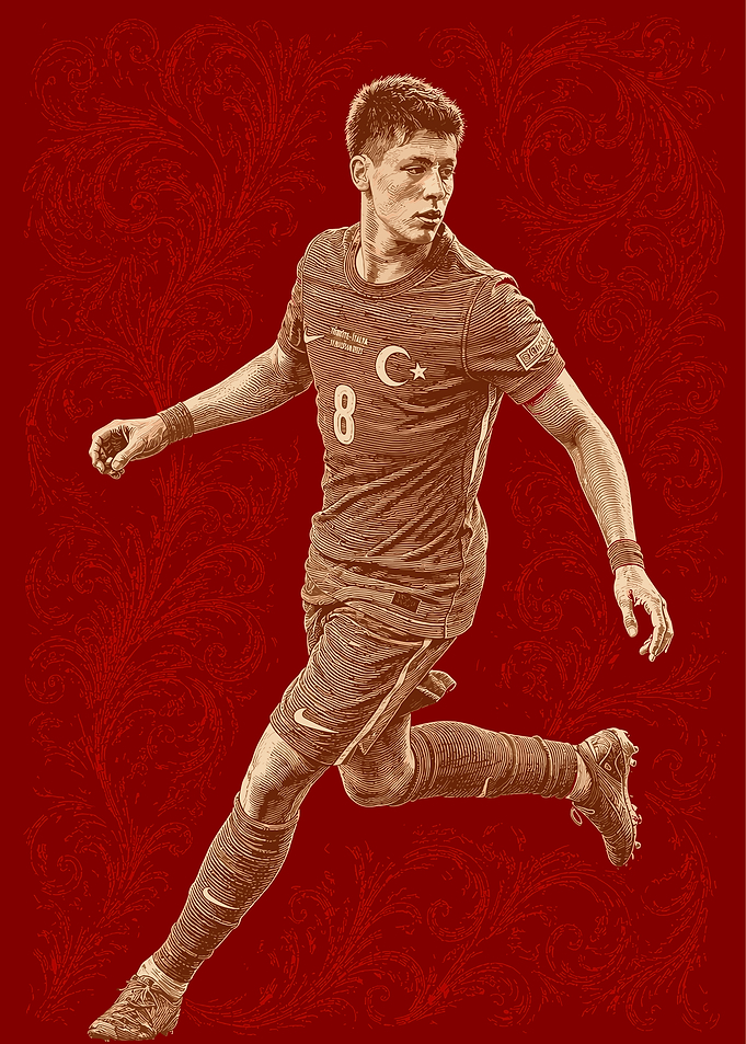 Football Player with Turkish Flag