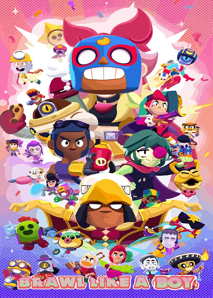 Brawl Stars Characters Poster