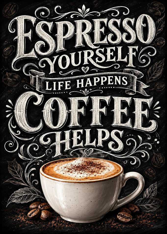 Espresso Yourself Coffee Quote