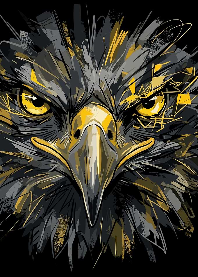 Aggressive Eagle Portrait