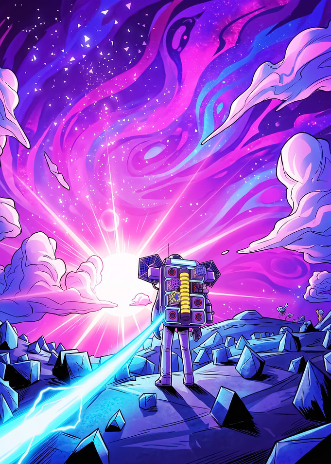 Astronaut in a Cosmic Landscape