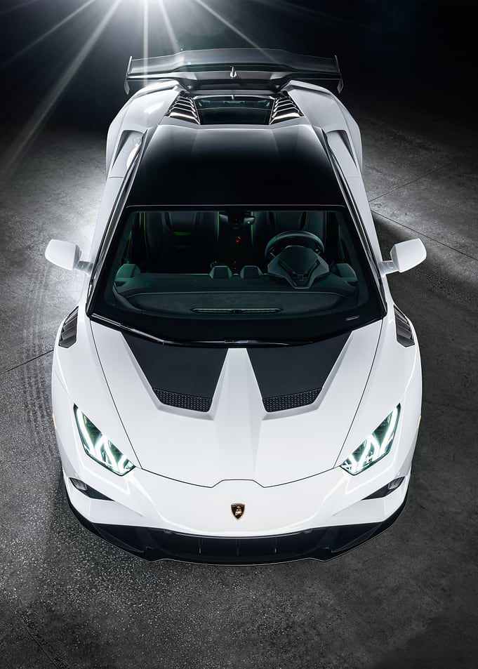 White Lamborghini with Black Accents