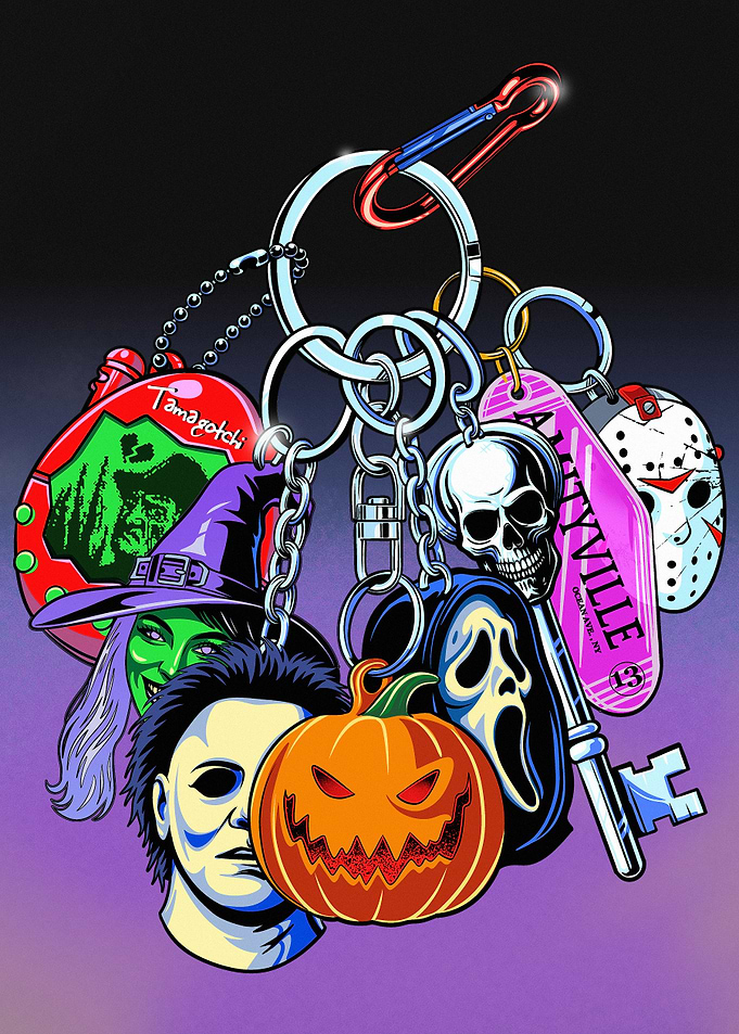 Horror Movie Character Keychain Collection