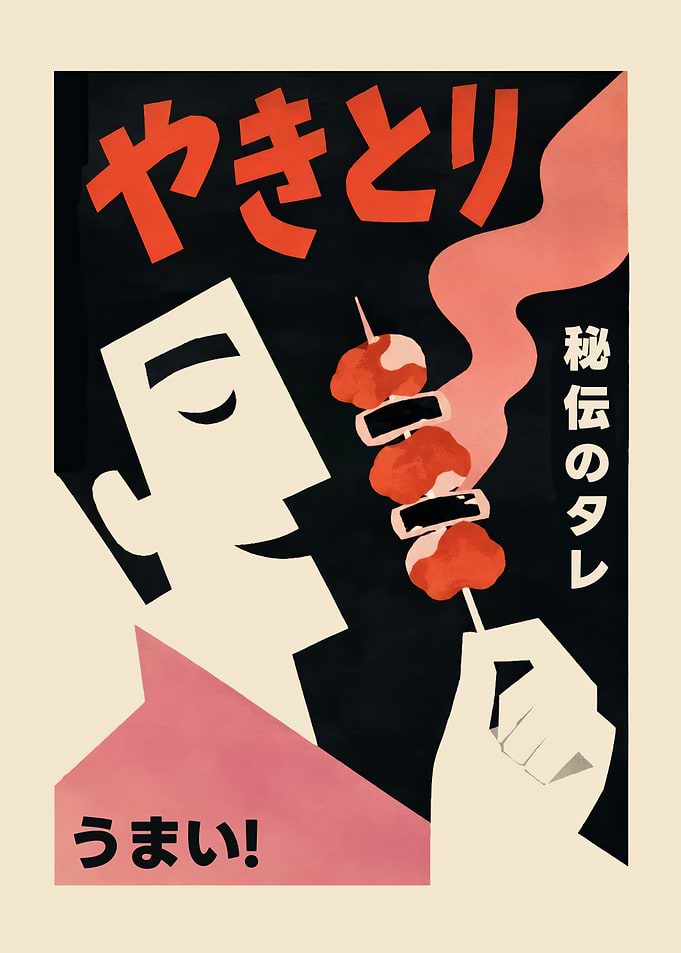 Man enjoying Yakitori