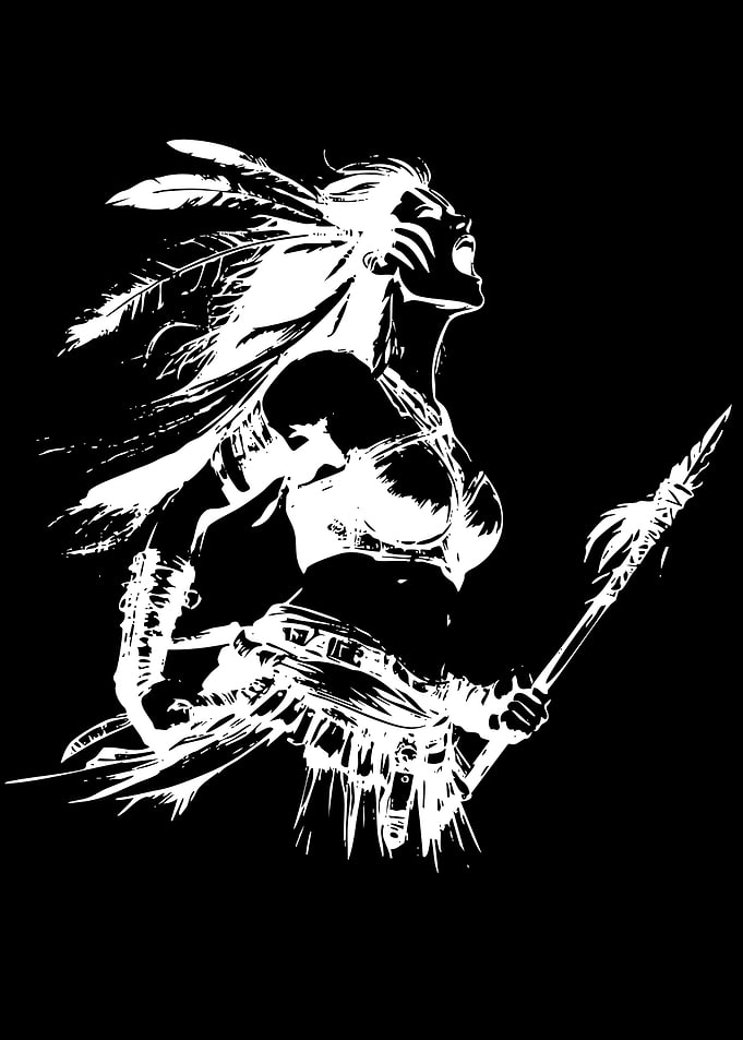 Warrior Woman with Spear