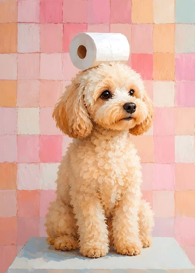 Cute Bathroom Pet Art