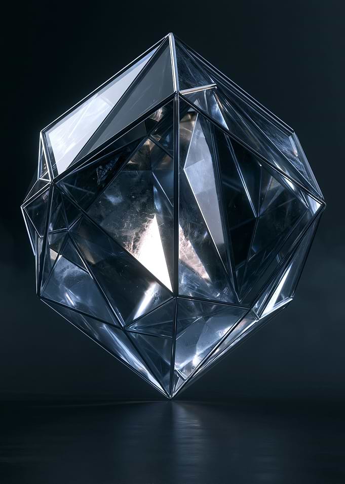 Geometric Crystal Sculpture