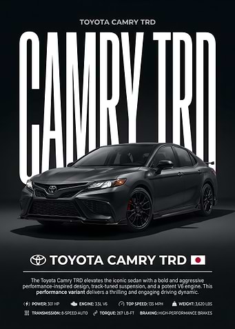 Toyota Camry TRD Poster