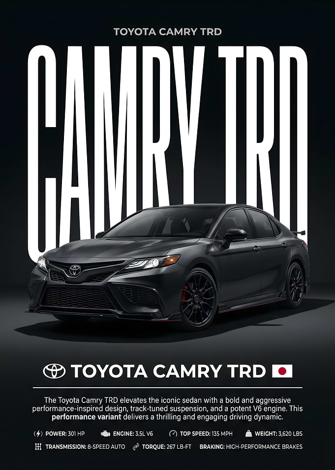 Toyota Camry TRD Poster