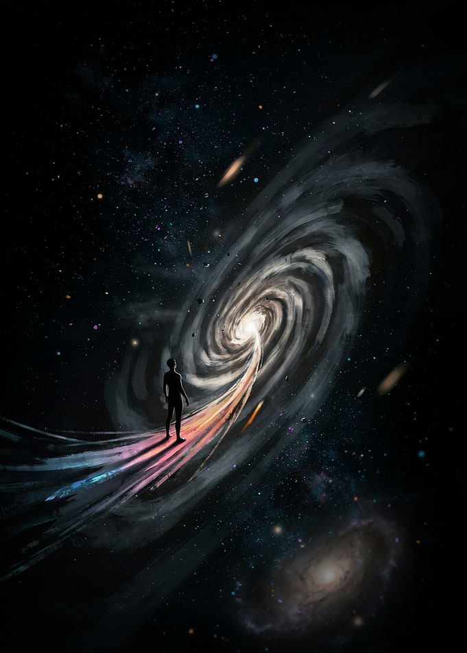 Silhouette in a Cosmic Vortex