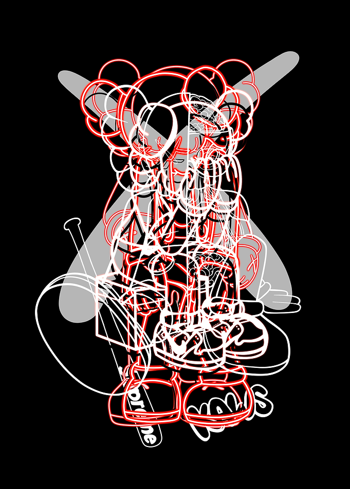 KAWS Companion Figure Sketch