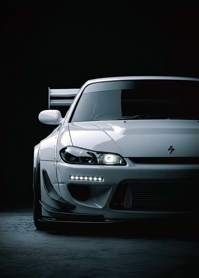 White Modified silvia s15Sports Car
