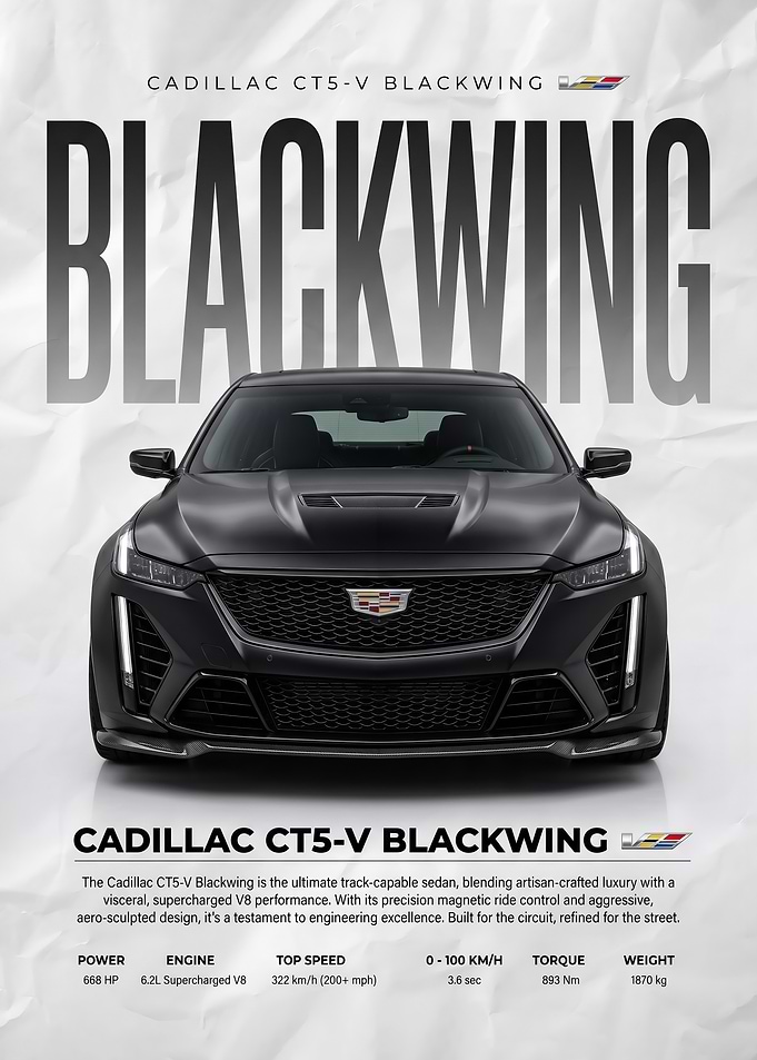 sleek black Cadillac CT5-V Blackwing Car