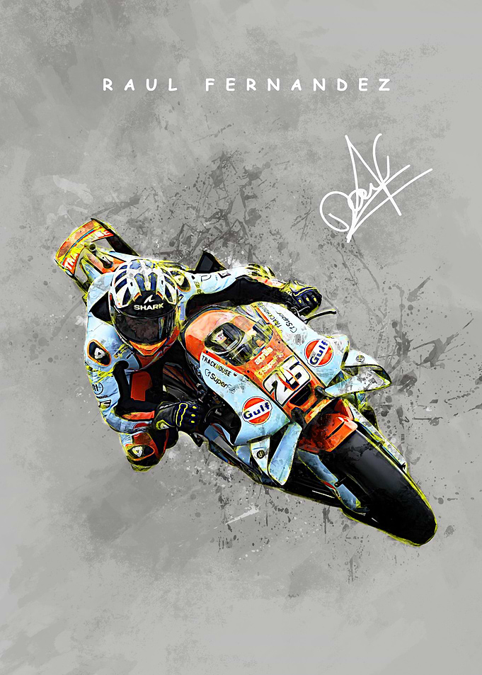 Raul Fernandez Motorcycle Racing Art
