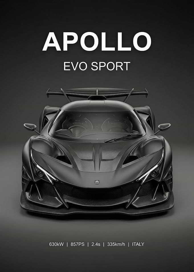 sleek black Apollo EVO Sport Car