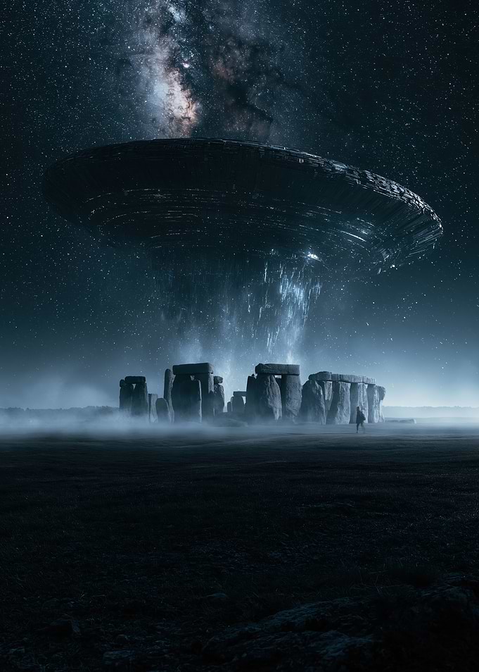 Alien UFO Over Stonehenge