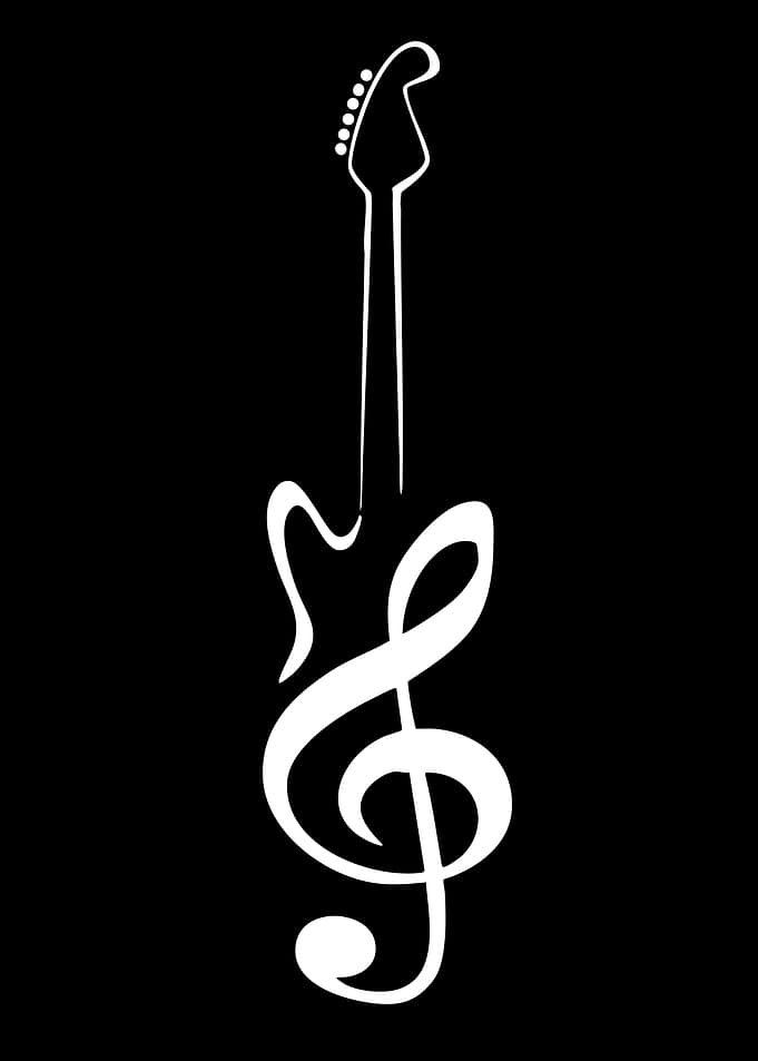 Guitar and Treble Clef Fusion