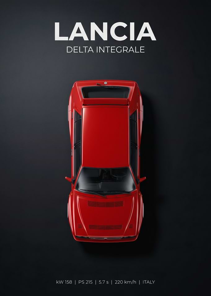 Lancia Delta Integrale Top View