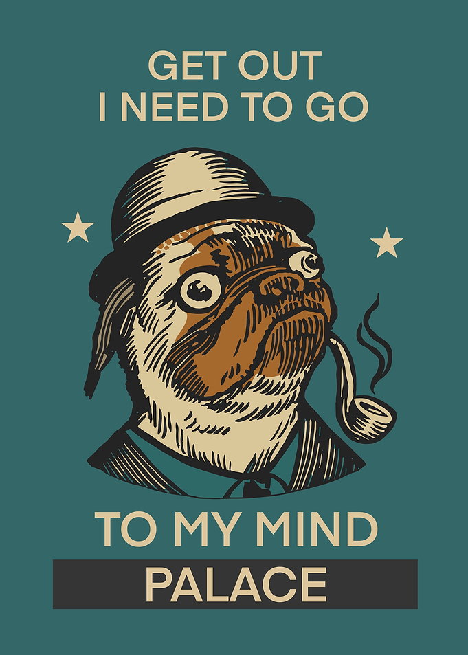 Pug in a Hat Smoking a Pipe