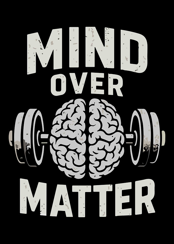Mind Over Matter – Fitness Motivation Gym Typography Poster