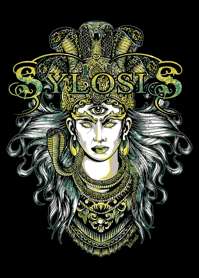 Stylized Naga Woman with Snakes