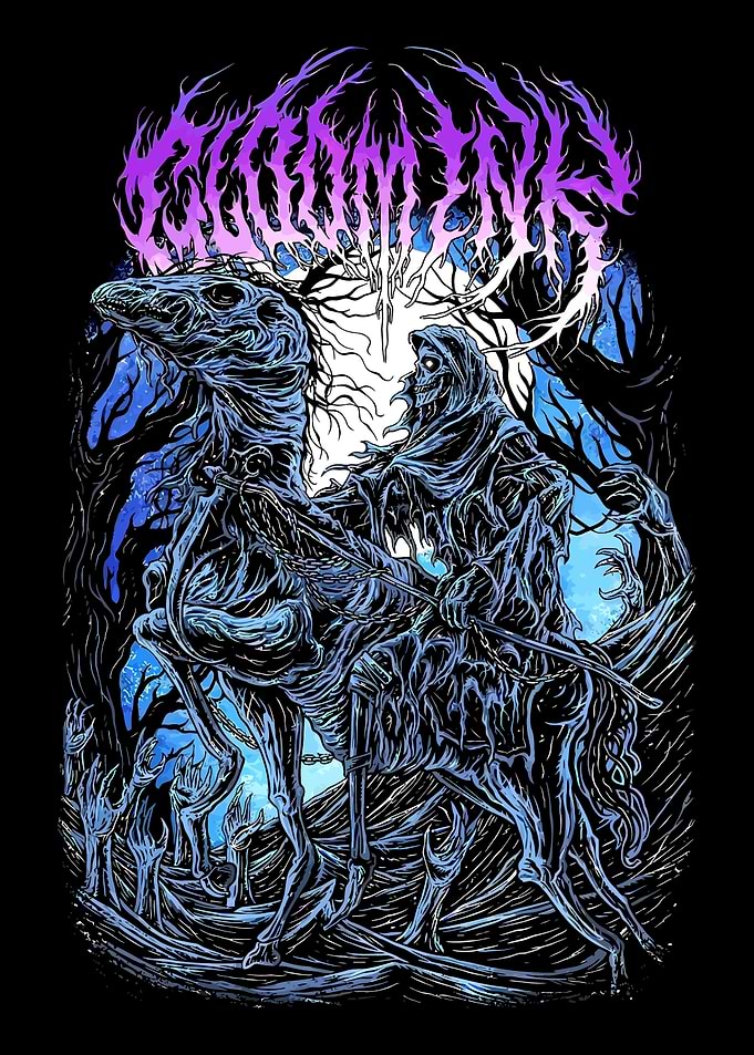 Grim Reaper on a skeletal horse